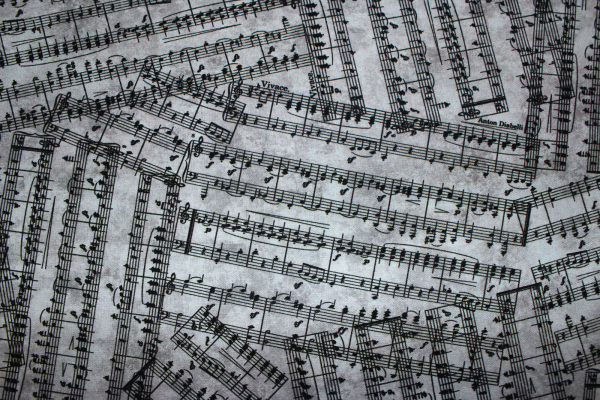 Designerbaumwollstoff Music Melody (10 cm)